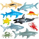 子供 キッズ 男の子 女の子 男女兼用 シミレーション おもちゃ ホホジロザメ プラスチック 海洋 動物