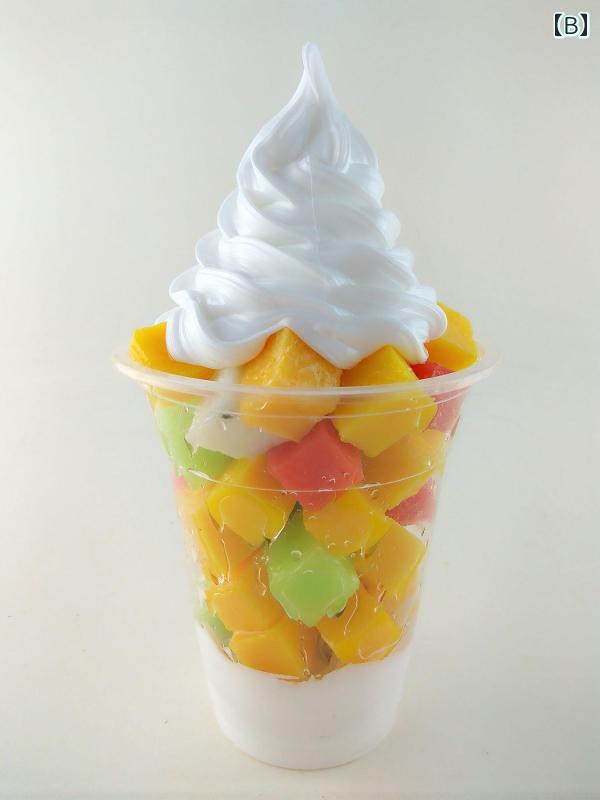 食品 サンプル リアル 見本 撮影 小道具 ディスプレイ 装飾品 フェイク 模擬 アイスクリーム フルーツ サンデー 3