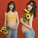 妊婦 マタニティ 婦人服 レディース ファッション 服 写真 撮影 アート 小道具 レトロ フォトスタジオ 衣装 かわいい おしゃれ デニム