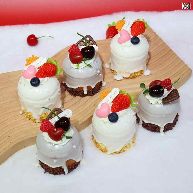 食品 サンプル リアル 洋菓子店 レストラン 見本 撮影 小道具 ディスプレイ 装飾品 フェイク 模擬 ミニ カップ ケーキ クリーム スイーツ デザート