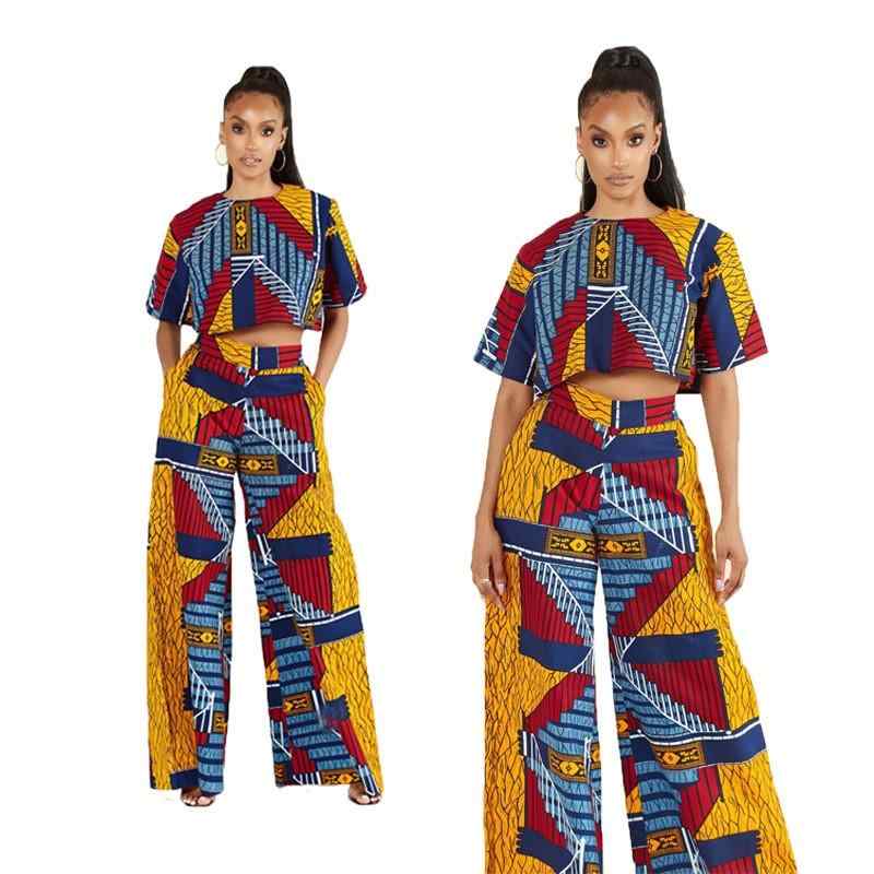 アフリカン ファッション レディース 南米 民族衣装 エスニック トップス ワイド パンツ 2点 セット 半袖 スーツ
