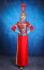 モンゴル ローブ レディース 刺繍 女性用 ハイエンド チャイナドレス 民族 舞踊 パフォーマンス 大人 子供 キッズ レッド セット 帽子