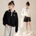 子供服 キッズ 女の子 プリンセス ファッション トップス トレーナー シンプル カジュアル コットン 秋冬