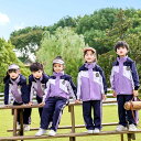 キッズ 子供服 スポーツウェア 小学生 カレッジ パープル 制服 セット 春秋 男の子 女の子 幼稚園 ガールズ ボーイズ おしゃれ 運動着