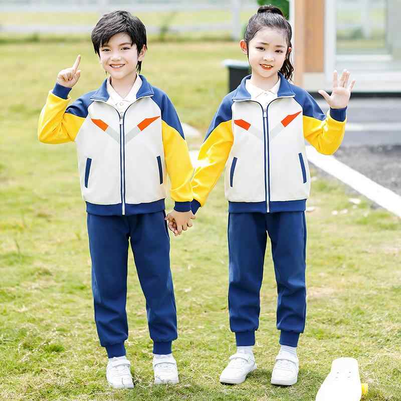 キッズ 子供服 スポーツウェア 幼稚園 制服 春秋 カレッジ 学生服 2点セット 長袖 パンツ ガールズ ボーイズ おしゃれ 運動着