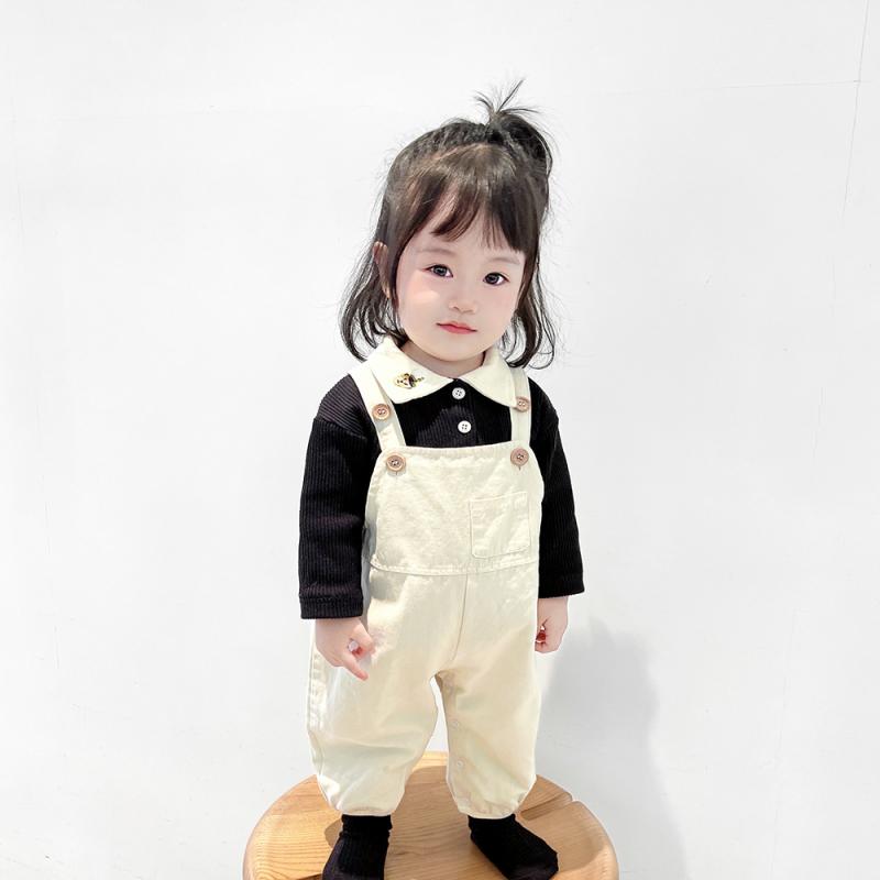 子供服 ベビー 女の子 男の子 ファッション 春秋 韓国 カジュアル サスペンダー オーバーオール コットン ミッドライズ