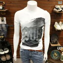 Tシャツ メンズ 男性 ファッション 夏 サマー トップス 半袖 スリム フィット ラウンドネック カジュアル 3