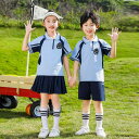 キッズ 子供 小学生 制服 夏 セット 半袖 幼稚園 運動会 セット サマー ブルー ボーイズ ガールズ おしゃれ かわいい 半袖 コットン