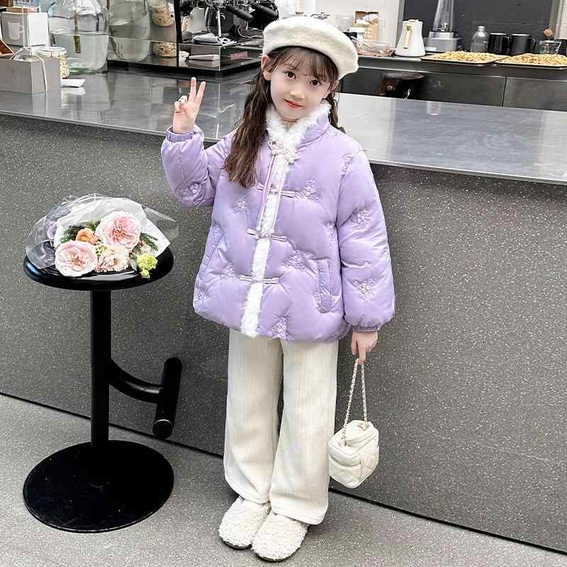 楽天サークルYouキッズ ファッション ジャケット ジャンパー コート チャイナ風 トップス 女の子 厚手 子供服 春冬