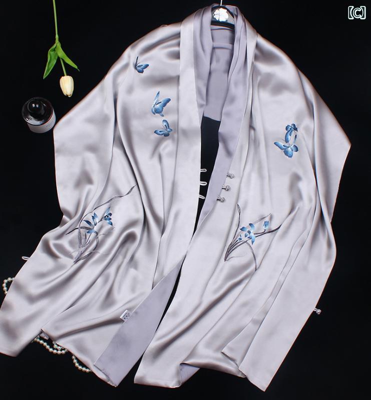 スカーフ ショール 上品 レディース 女性 ファッション 装飾 オールシーズン 多機能 おしゃれ 美しい エスニック ギフト 刺繍 3