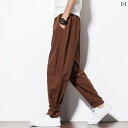 メンズ チャイナテイスト パンツ ズボン 中国 服 ファッション カジュアル 普段着 レトロ ゆったり 男性 大きいサイズ 夏