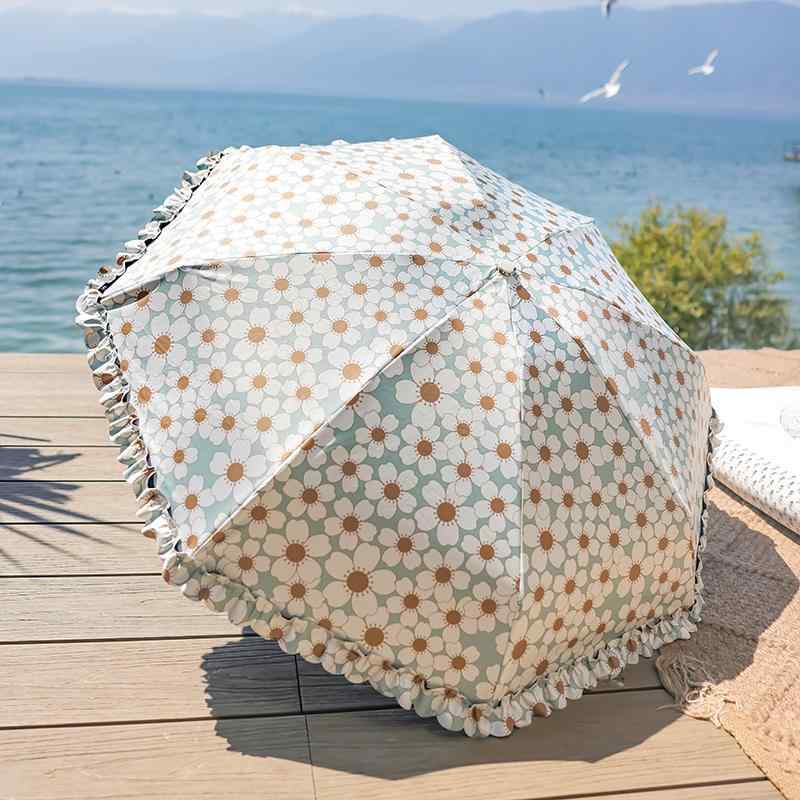 傘 晴雨兼用 ユニセックス 折りたたみ傘 軽量 小型 さわやか 花柄 素敵 ユニセックス 日傘 日焼け防止 UVカット コンパクト 携帯 便利 傘