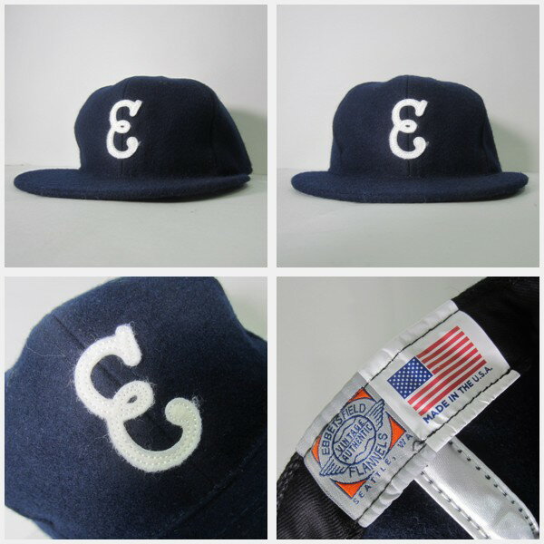 [メール便可] ebbets field flannels [ball cap][navy collections][wool][navy][1946ne] エベッツフィールドフランネルズ ボールキャップ 1946ne