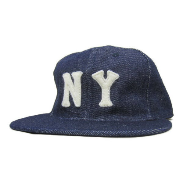 当店別注 メール便可 ebbets field flannels ball cap 1936nyby cotton denim エベッツフィールドフランネルズ ボールキャップ 1936nyby デニム