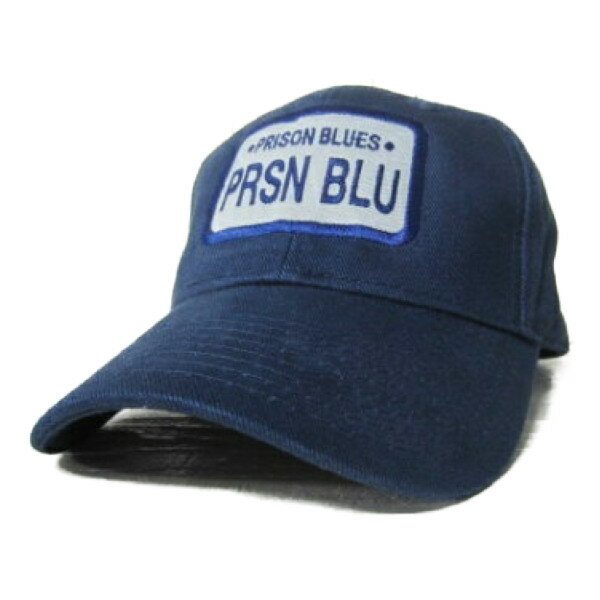 [メール便可] prison blues [bb cap][logo][cotton][navy] プリズンブルース ロゴベースボールキャップ