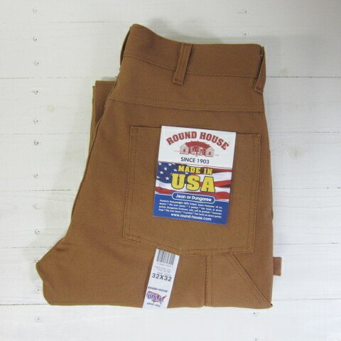 [MADE IN USA] round house [painter][double][2202][duck][brown] ラウンドハウス ペインター ダブルニー ブラウン ダック