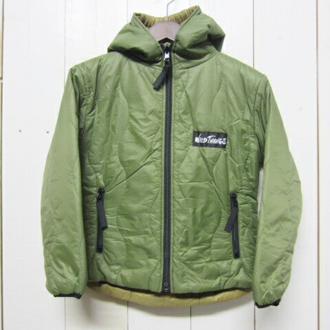 wild things ワイルドシングス hooded primaloft jacket kids olive/coyote