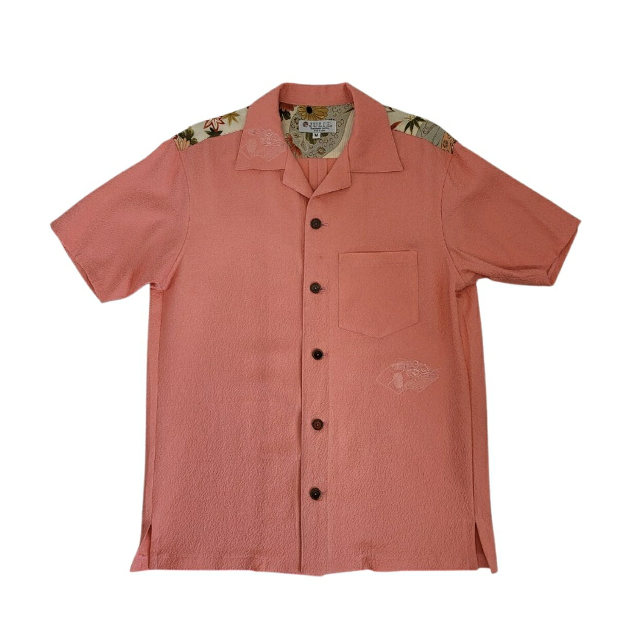 着物アロハシャツ アロハシャツ 着物リメイク 着物シャツ 着物 和服 和柄 ドレスシャツ シャツ 半袖 男女兼用 シルク 正絹 国産 プレゼント 贈り物 一点も...