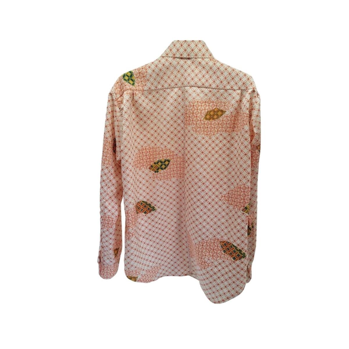 着物リメイク 着物シャツ 着物 着物ワイシャツ 和服 和柄ドレスシャツ ワイシャツ 長袖 ユニセックス 男女兼用 シルク 正絹 国産 プレゼント 贈り物 一点もの サスティナブル