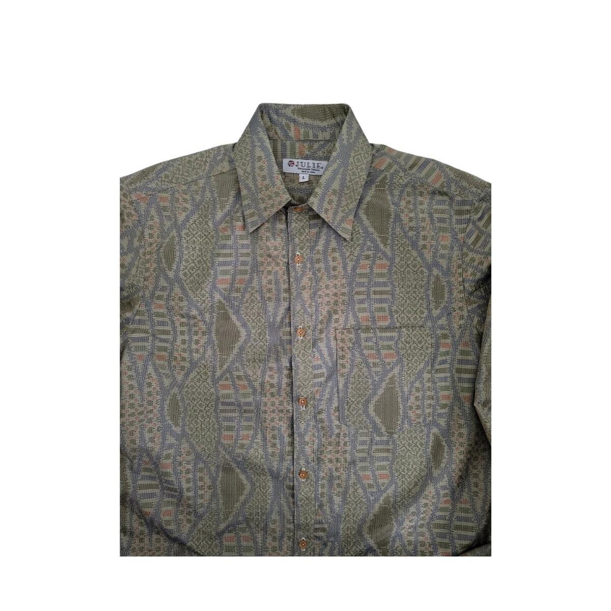 着物リメイク 着物シャツ 着物 大島紬 大島シャツ 和服 和柄ドレスシャツ ワイシャツ 長袖 ユニセックス 男女兼用 シルク 正絹 国産 プレゼント 贈り物 一点もの サスティナブル