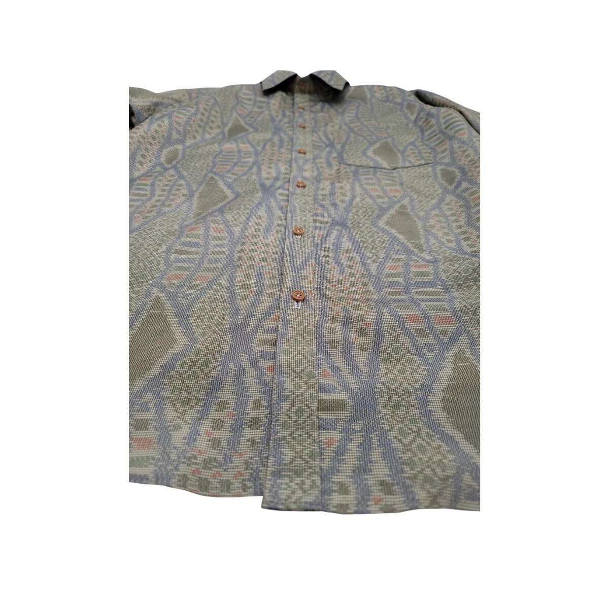 着物リメイク 着物シャツ 着物 大島紬 大島シャツ 和服 和柄ドレスシャツ ワイシャツ 長袖 ユニセックス 男女兼用 シルク 正絹 国産 プレゼント 贈り物 一点もの サスティナブル