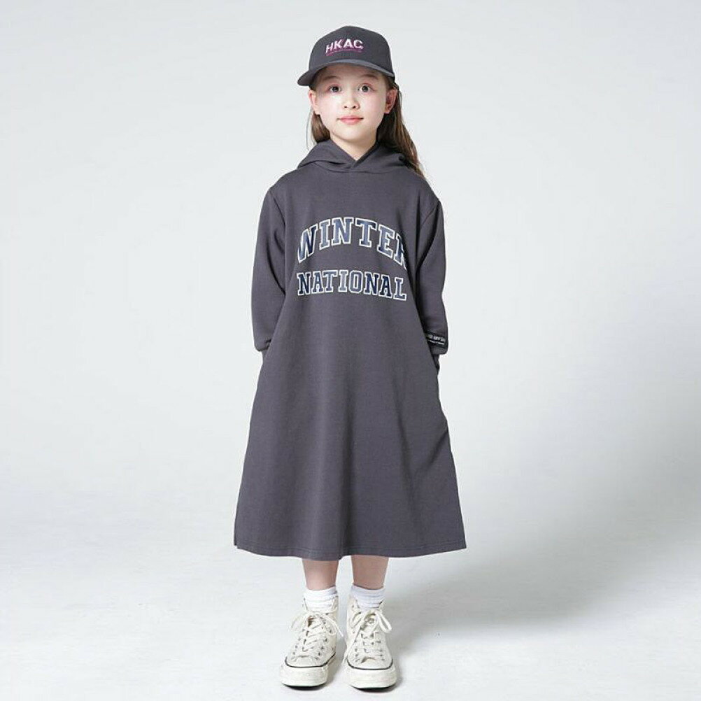 【子供服 ハイキング highking highkinggirl ハイキングガール ジュニア 男の子 】 セール 【60%OFF】 あす楽 national ワンピース チャコール 2