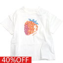【マルーク 子供服 maarook 女の子 親子 ガールス ベビー ベビーギフト】 セール 【40%OFF】 天竺ピクセルいちごプリントTシャツ シロ(1)