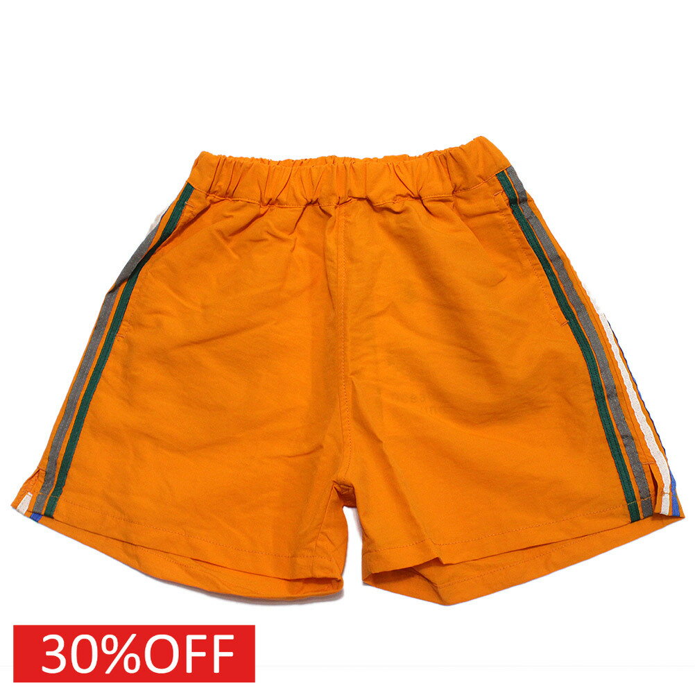 Rakuten - 【オーシャンアンドグラウンド/子供服/ベビー/キッズ/ジュニア/ocean＆ground】 セール 【30%OFF】 ナイロンサイドラインショーツ オレンジ(OR)