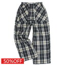 【子供服 フォブ FOV キッズ】 セール 【50%OFF】 チェックワークパンツ ネイビー(NV)
