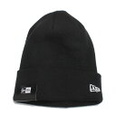 【ニューエラ/メンズ/New Era/帽子/キャップ】 BASIC CUFF KNIT ブラック×ホワイト