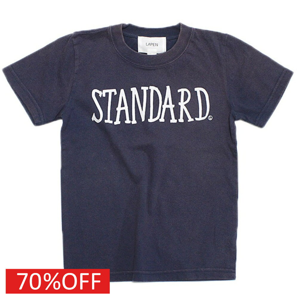 Print - 【LAPEN ラペン ラパン 子供服 ジュニア ヴィンテージ アメカジ】 セール 【60%OFF】 STANDARD Tシャツ インディゴブルー