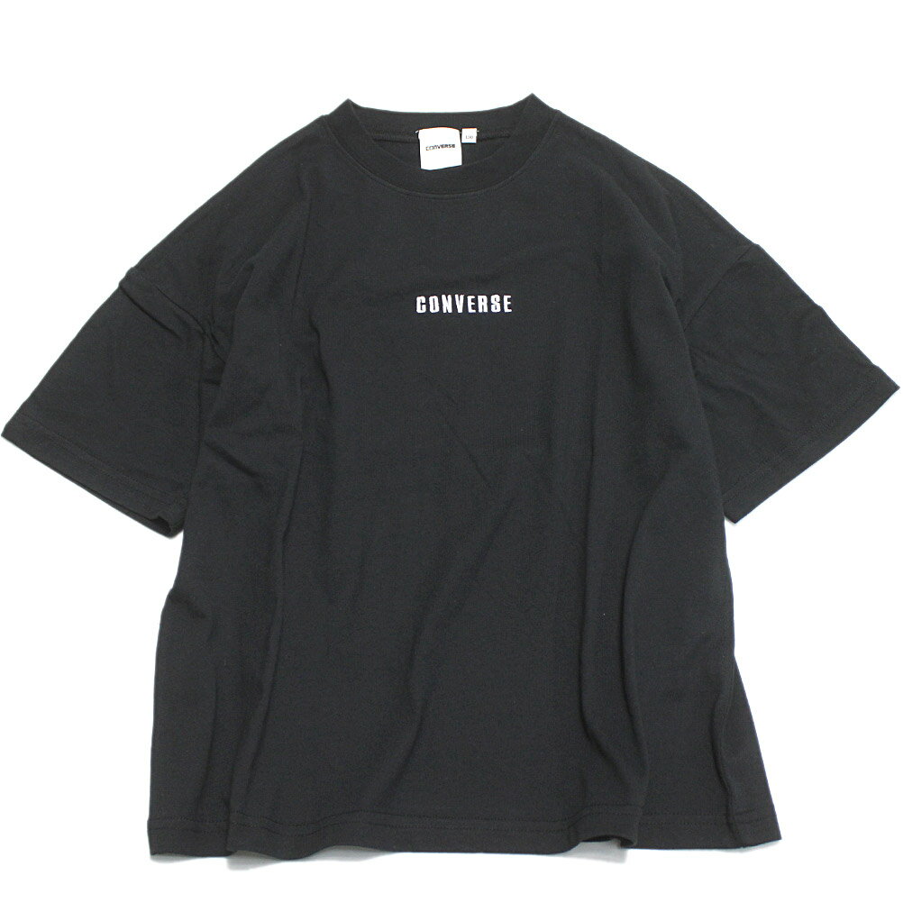 【RAT EFFECT ラットエフェクト ジュニア 子供服】 CONVERSE スニーカーバックプリントTシャツ ブラック