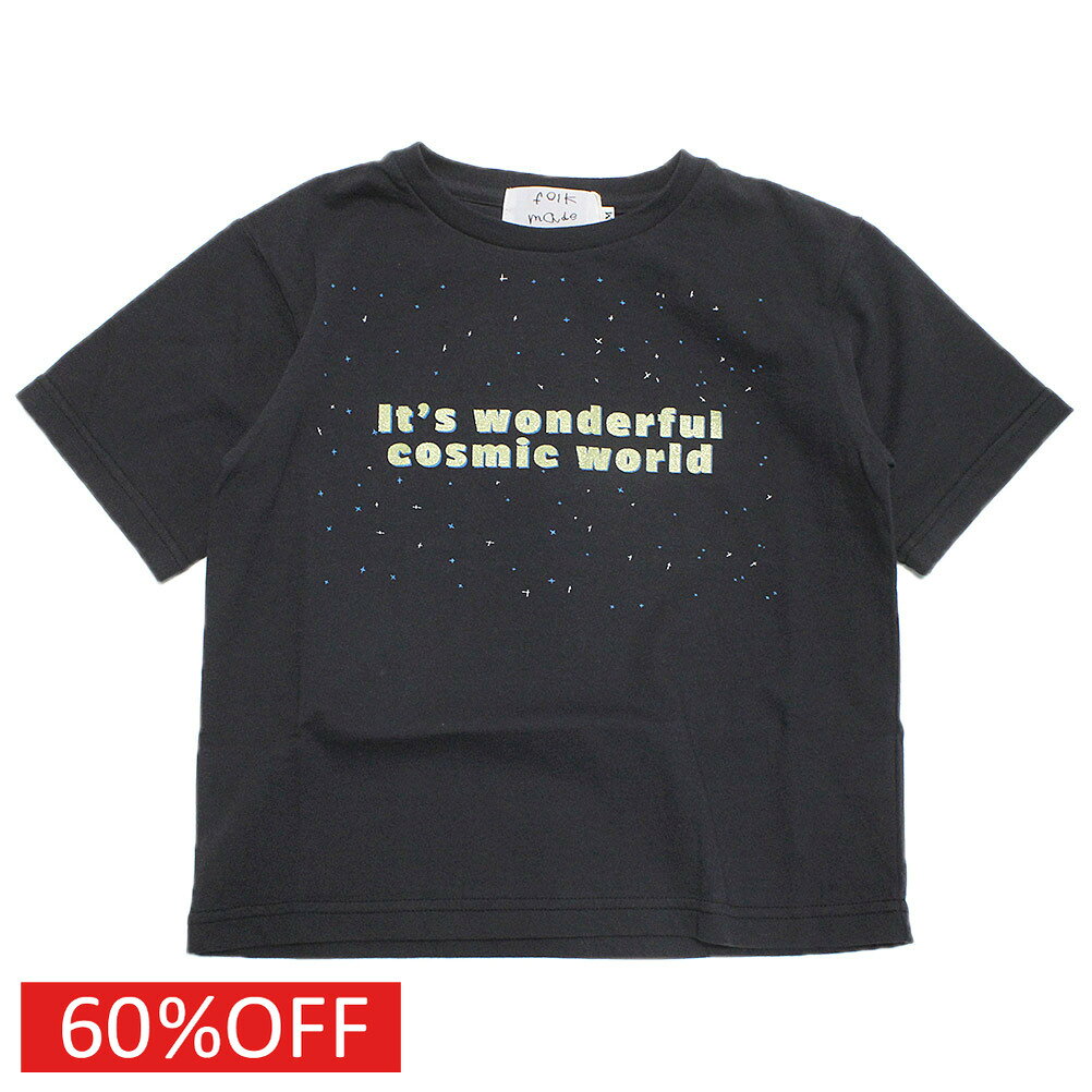 Rakuten - 【フォークメイド folk made フォルクメイド 子供服 キッズ 女の子】 セール 【60%OFF】 cosmic print Tシャツ ブラック