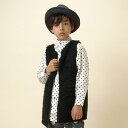 【子供服 キッズ ピルック pilkku ドット柄】 セール 【60%OFF】 あす楽 ロングジレ ブラック(BLK) 2