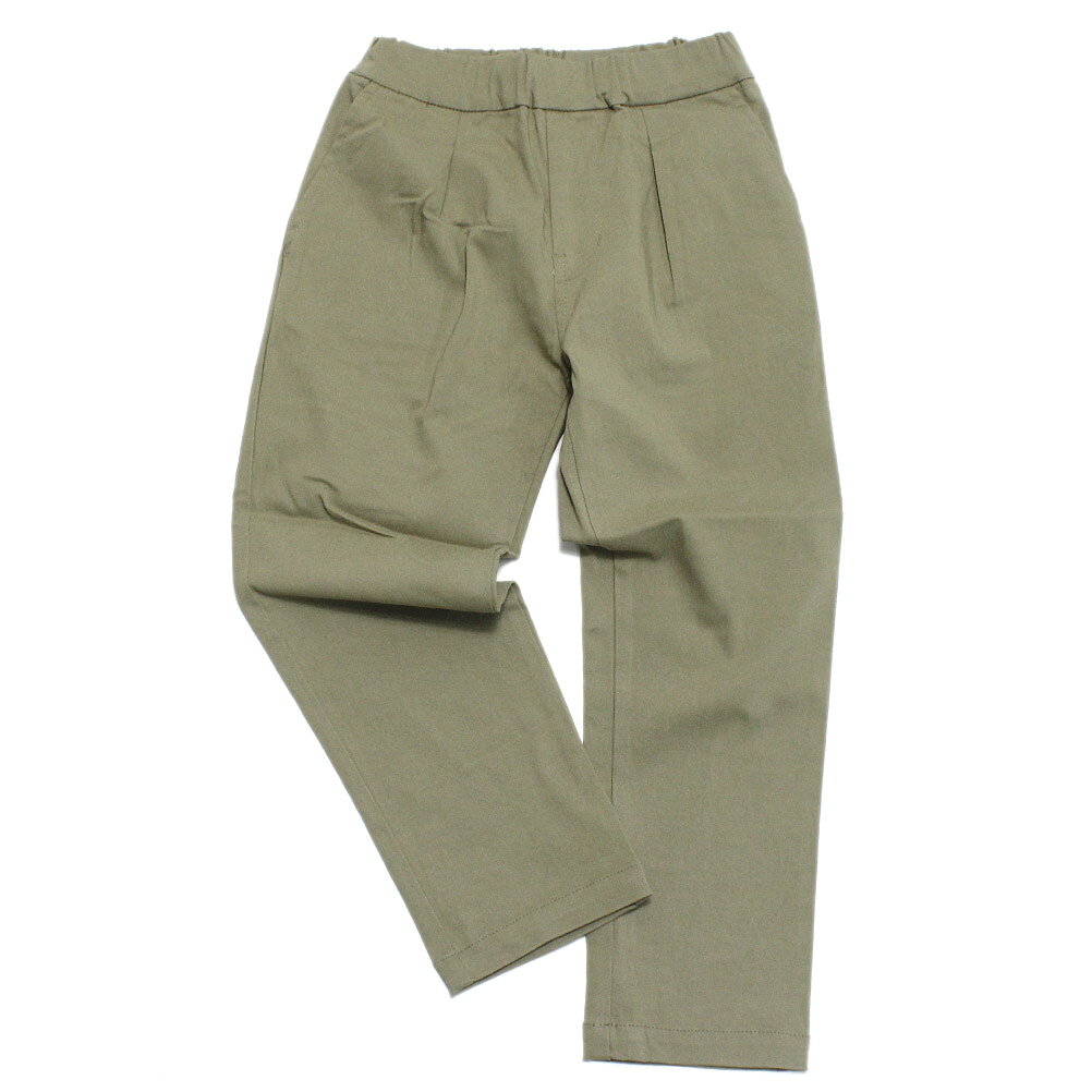 【オーシャンアンドグラウンド/子供服/ベビー/キッズ/ジュニア/ocean&amp;ground】 9分丈NRストレッチツイル/ストレッチデニム オリーブ(OL)