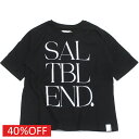 【セスタヴォカーレ/子供服/6゜vocaLe/セスタボカーレ】 セール 【30%OFF】 【SALT BLEND】バーチカルLOGOTシャツ ブラック