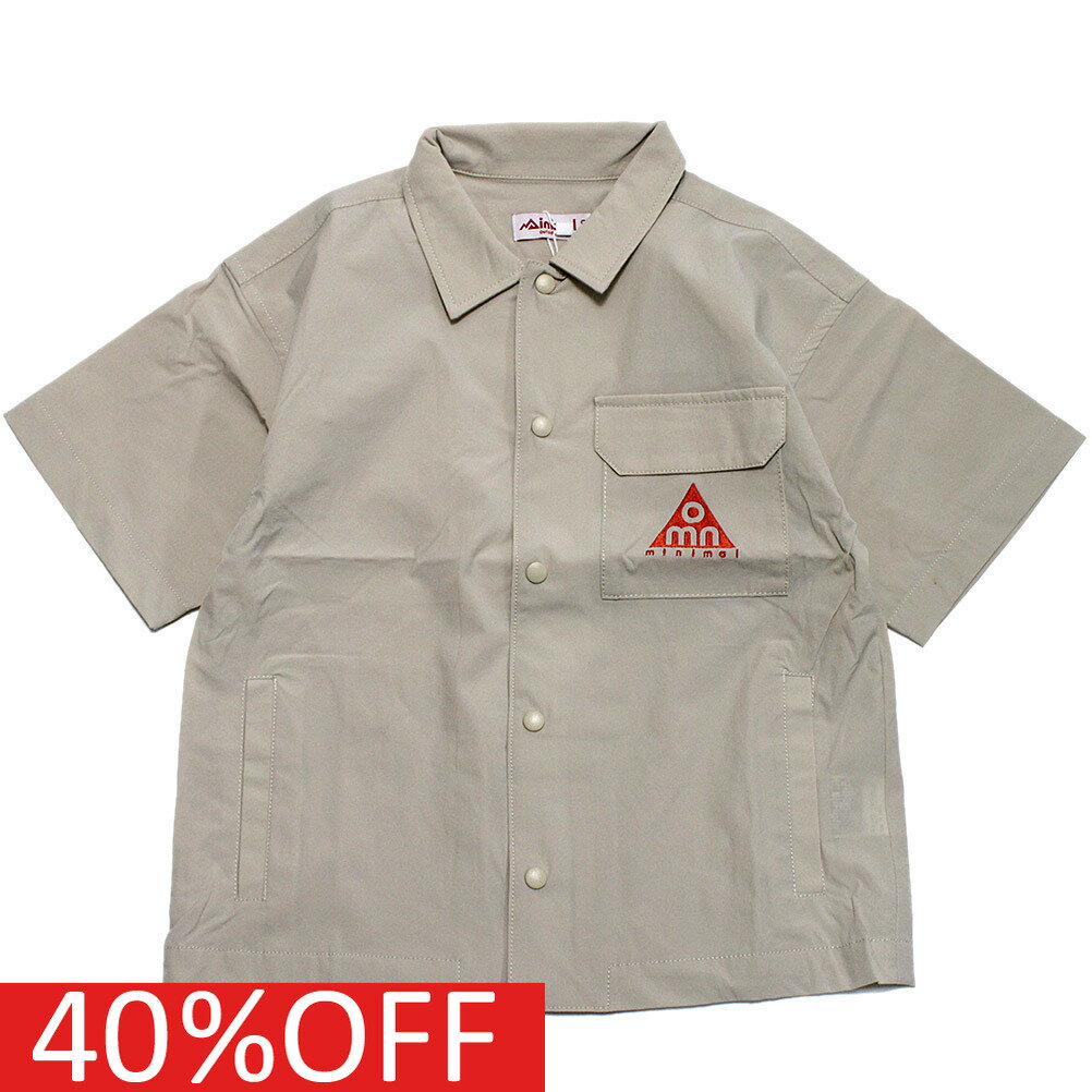 【ミニマル minimal キッズ服 SDGs 子供服 アウトドア 】 セール 【40%OFF】 【4WAY】ストレッチハーフスリーブシャツ エクリュ(06)