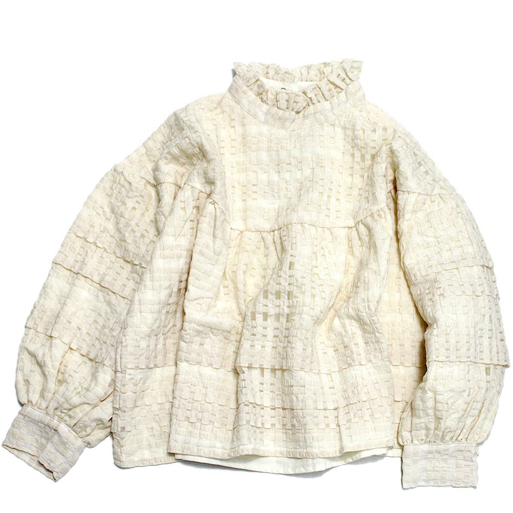 【ユニカ 子供服 UNICA 女の子 ガールズ レディース】 シースルーチェックバックリボンブラウス