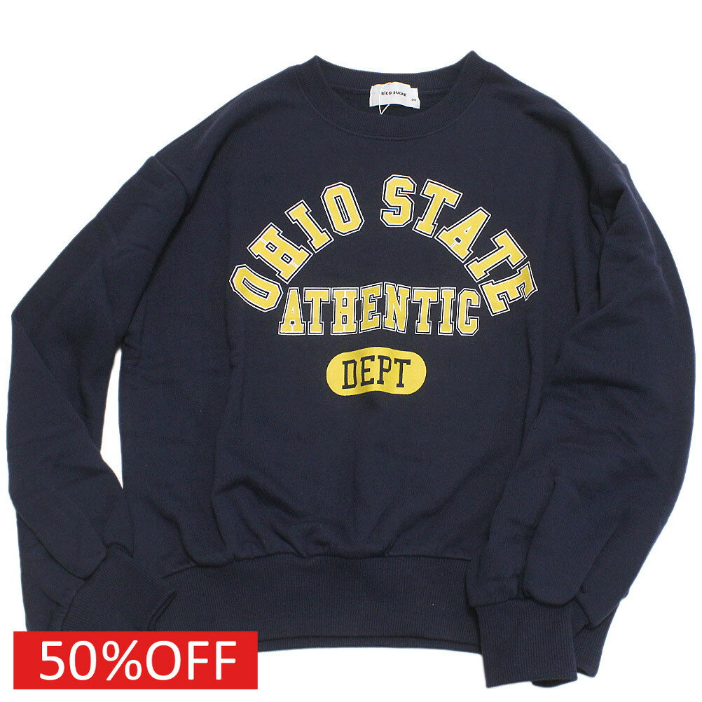 【リコシュクレ/子供服/キッズ/ティーンズ/ジュニア/RiCO SUCRE】 セール 【50%OFF】 カレッジロゴプルオーバー ネイビー