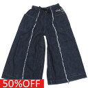 【子供服 親子 ゴートゥーハリウッド GO TO HOLLYWOOD 】 セール 【50%OFF】 ワークデニム リメイク ワイド PN 2BK黒