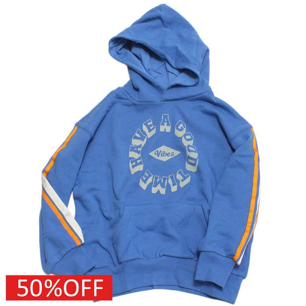 【オーシャンアンドグラウンド/子供服/ベビー/キッズ/ジュニア/ocean＆ground】 セール 【50%OFF】 ラインフードスウェット ブルー(BL)...