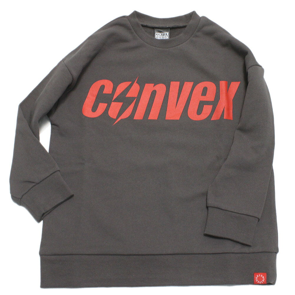 【CONVEX コンベックス 子供服 ジュニア キッズ】 レトロPCBIGトレーナー チャコール(23)(4)