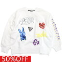【エックスガール エックスガールステージズ X-GIRL STAGES 子供服 女の子】 セール 【50%OFF】 MIXロゴトレーナー オフホワイト(03)(4)