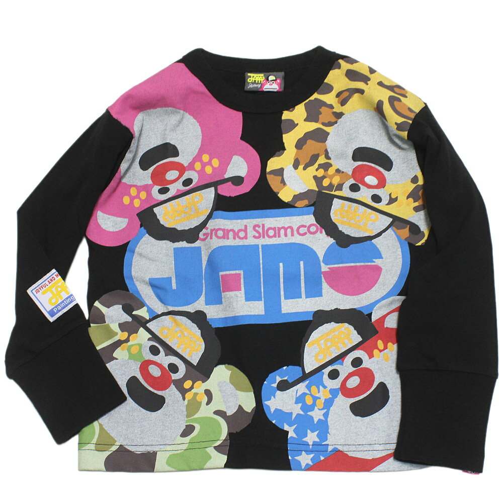 Rakuten - 【ジャム/JAM/子供服/キッズ】 イロイロテンチョーリブ付きロングTシャツ ブラック
