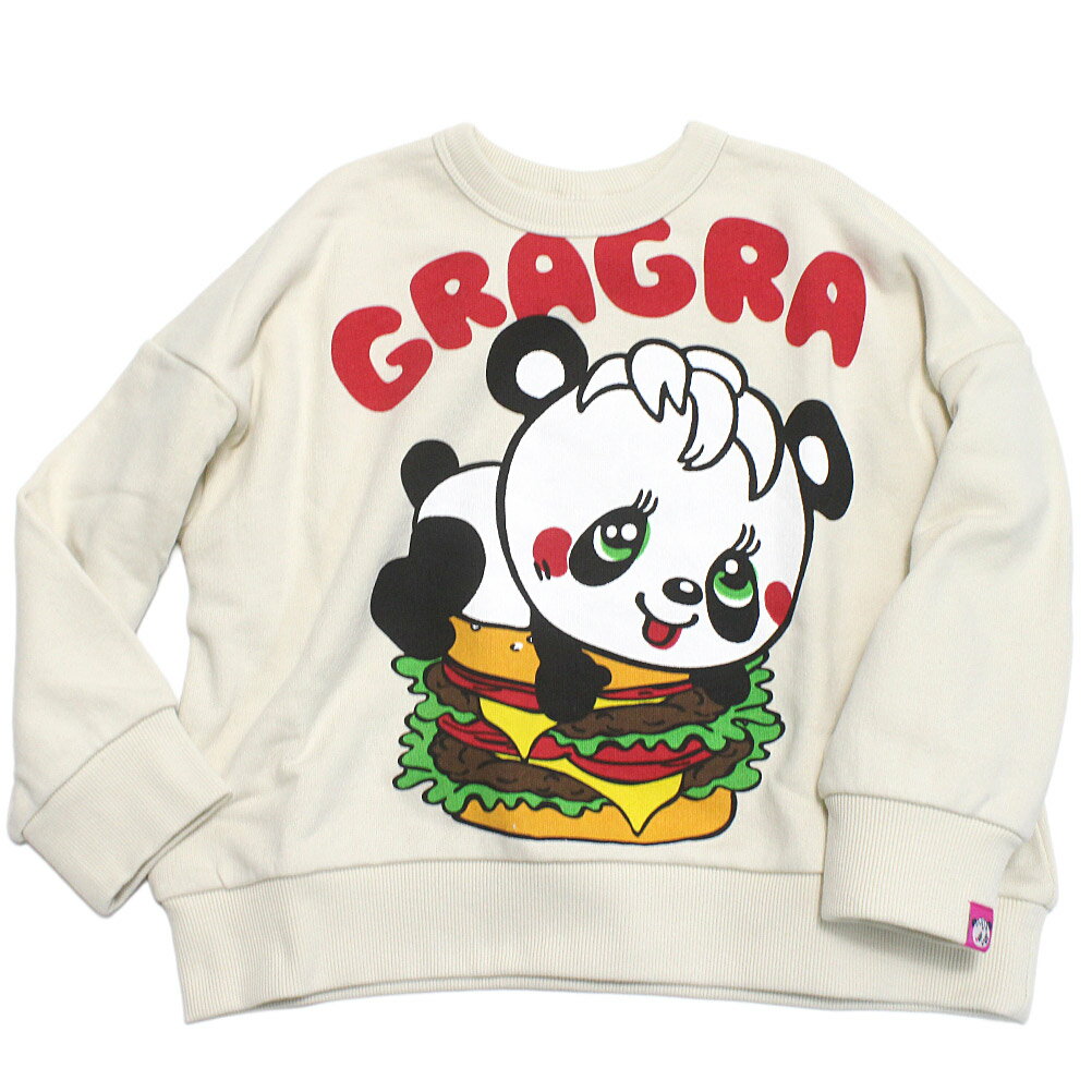 “グラグラ”のグラバーガーワイドトレーナーハンバーガーに乗るキャラクターが印象的。ボディは柔らかな着心地の裏毛素材。身幅にゆとりを持たせたシルエットです。本体　綿100%リブ　綿95%　ポリウレタン5%杢グレーメーカー希望小売価格はメーカー商品タグに基づいて掲載しています関連キーワード:子供服 キッズ 女の子 ガールズ ジュニア キャラクター レディース オフホワイト 110cm 120cm 130cm 140cm 150cm S(160)cm gra9225004トップ&nbsp;>&nbsp;ブランド一覧&nbsp;>&nbsp;カ&nbsp;>&nbsp;グラグラ(Grand Ground)トップ&nbsp;>&nbsp;アイテム一覧&nbsp;>&nbsp;トップス&nbsp;>&nbsp;トレーナートップ&nbsp;>&nbsp;ボーイズ・ユニセックス&nbsp;>&nbsp;トップス&nbsp;>&nbsp;トレーナーサイズ(cm)110120130140150S(160)着丈(BC)414448535661身幅464952566063ゆき丈566064687480採寸結果は全てセンチ表記です。商品により多少の誤差がございます。目安とお考え下さい。※BCはバックセンター（首から裾までの後中心）です。※SNPはサイドネックポイント（肩から裾までの直線で計測した長さ）です。生地の透け感なしあり生地の厚み薄手普通厚手生地の伸縮性なしややありあり裏地なしあり裏起毛a244a246a249a252a