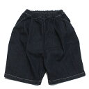 【オフィシャルチーム 子供服 OFFICIAL TEAM】 カットデニムタックショーツ ネイビー