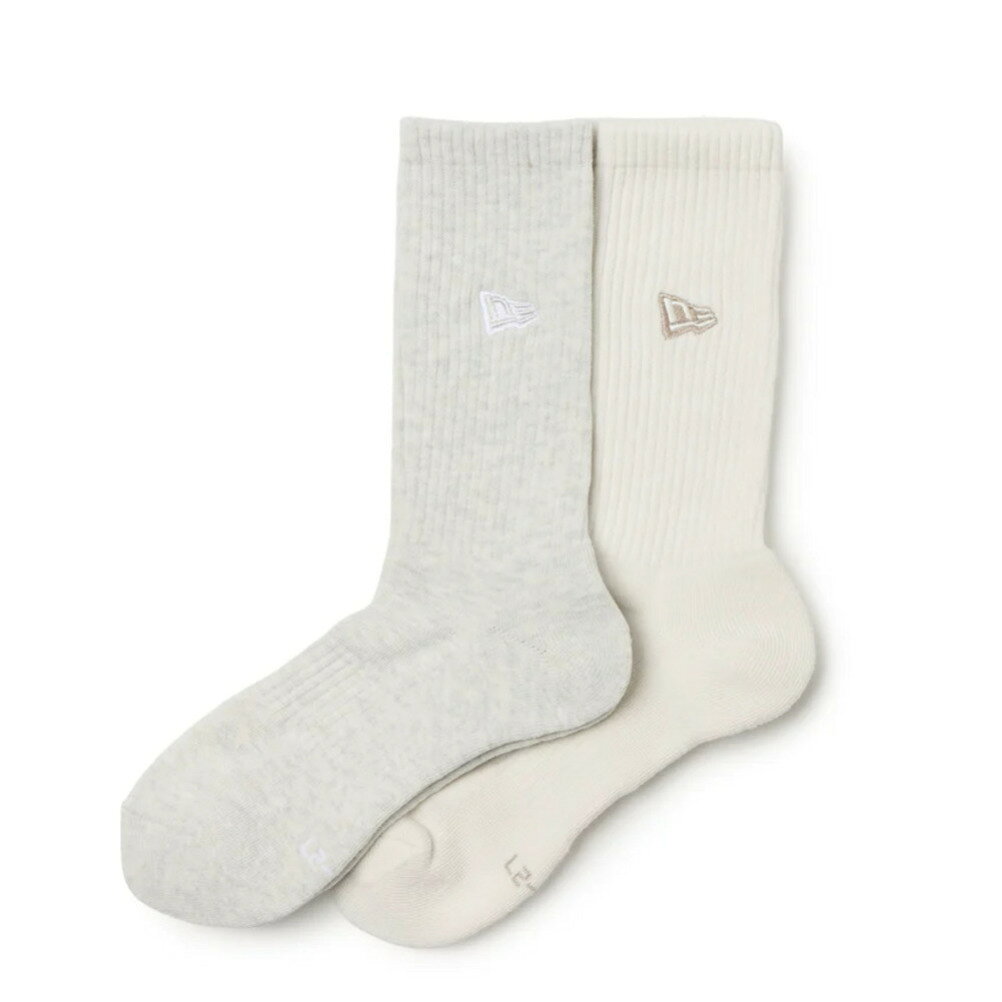 【ニューエラ　キッズ/NEW ERA KIDS/帽子】 2P EMB CREW SOCKS ホワイトアッシュ