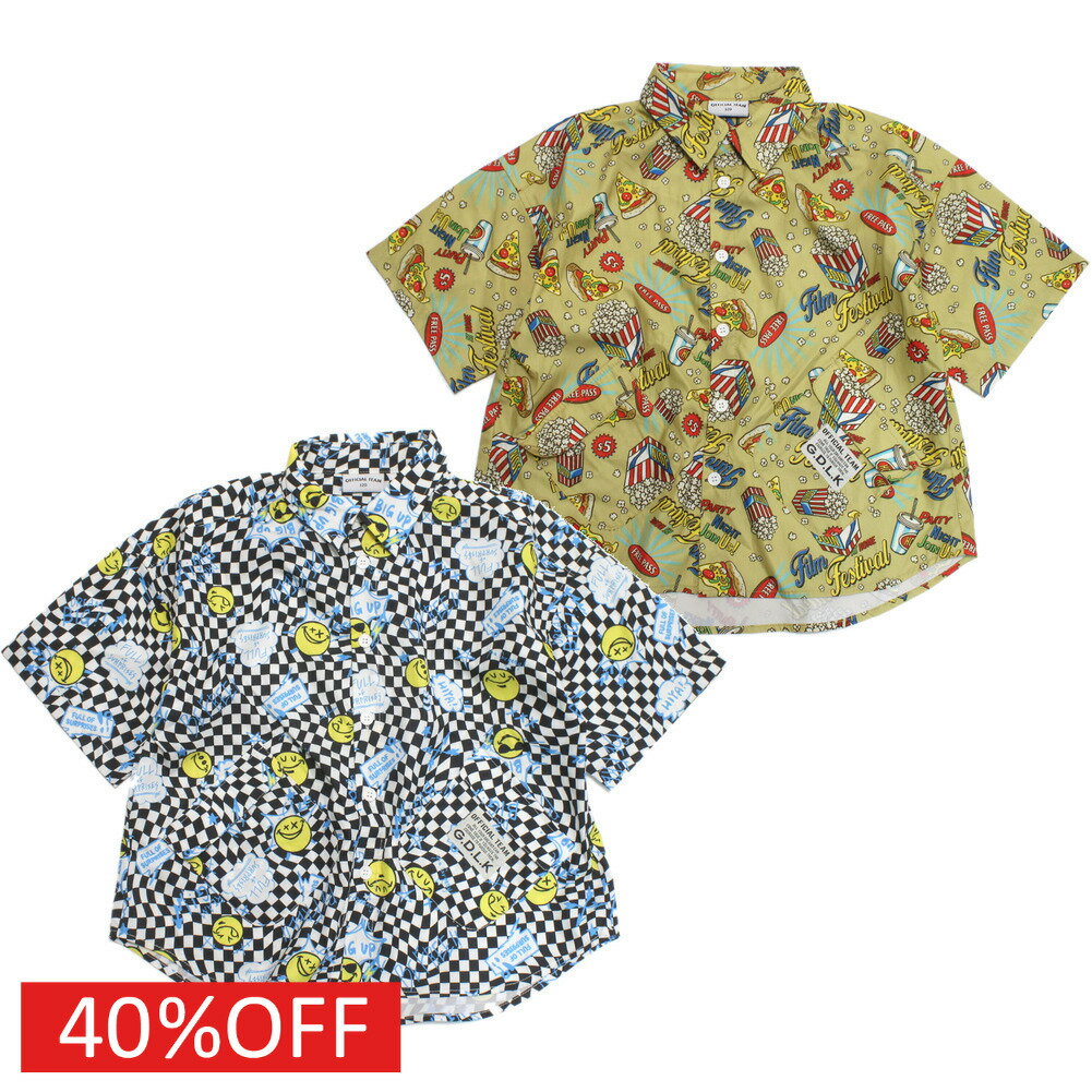 Short Sleeves - 【オフィシャルチーム 子供服 OFFICIAL TEAM】 セール 【40%OFF】 バラティプリンテッドワイドシャツ