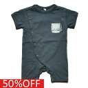 【オフィシャルチーム 子供服 OFFICIAL TEAM】 セール 【50%OFF】 スラブ天竺ポテトスナックロゴロンパース チャコールグレー