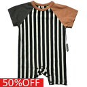 【オフィシャルチーム 子供服 OFFICIAL TEAM】 セール 【50%OFF】 ストライプドッキングロンパース ブラック